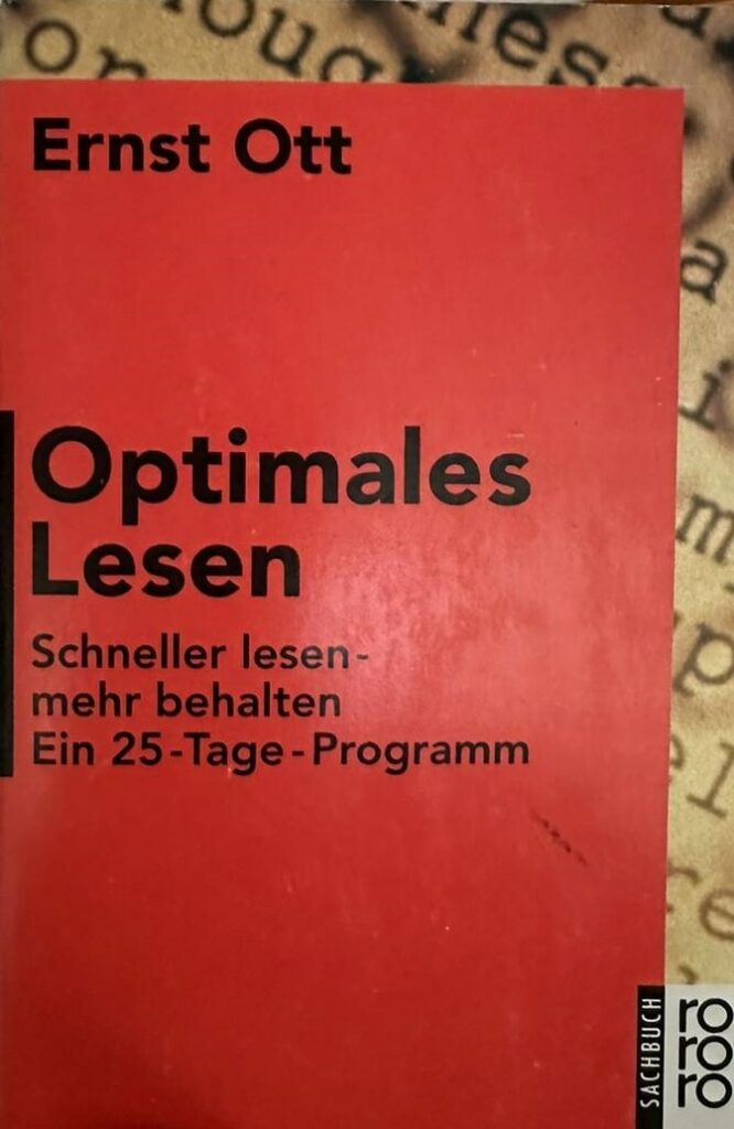 Buchtipp Speed Reading - Ernst Ott optimales Lesen